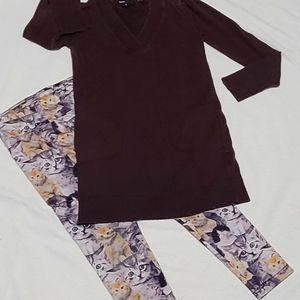 Long tunic with cat leggings
